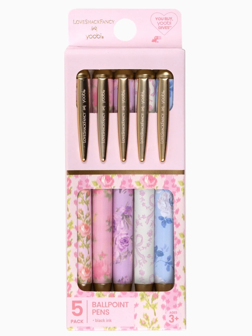 LoveShackFancy x Target- Yoobi Ballpoint Pen Set - 5-Pack